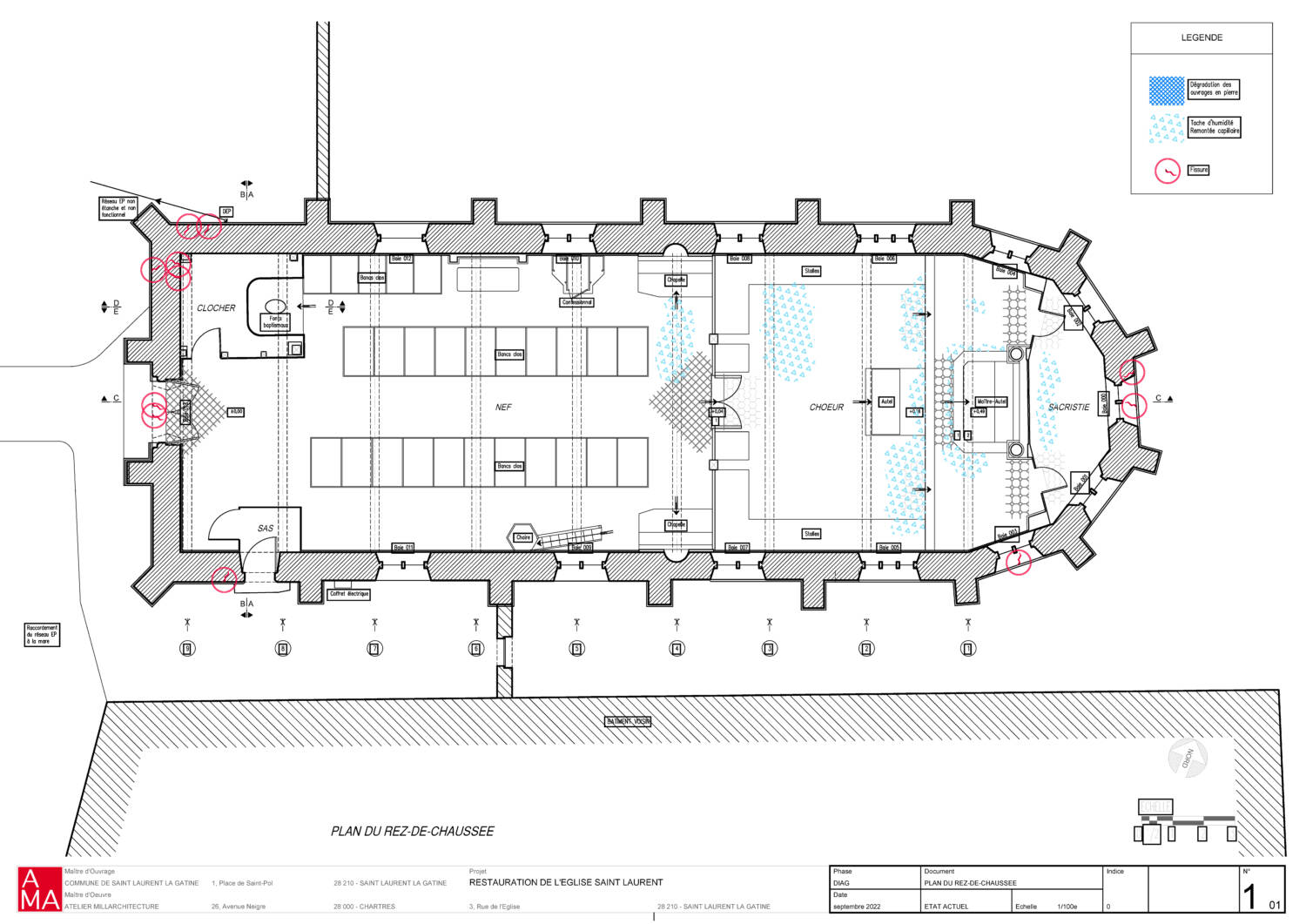 Saint-Laurent-La-Gâtine (28) - Église Saint-Laurent