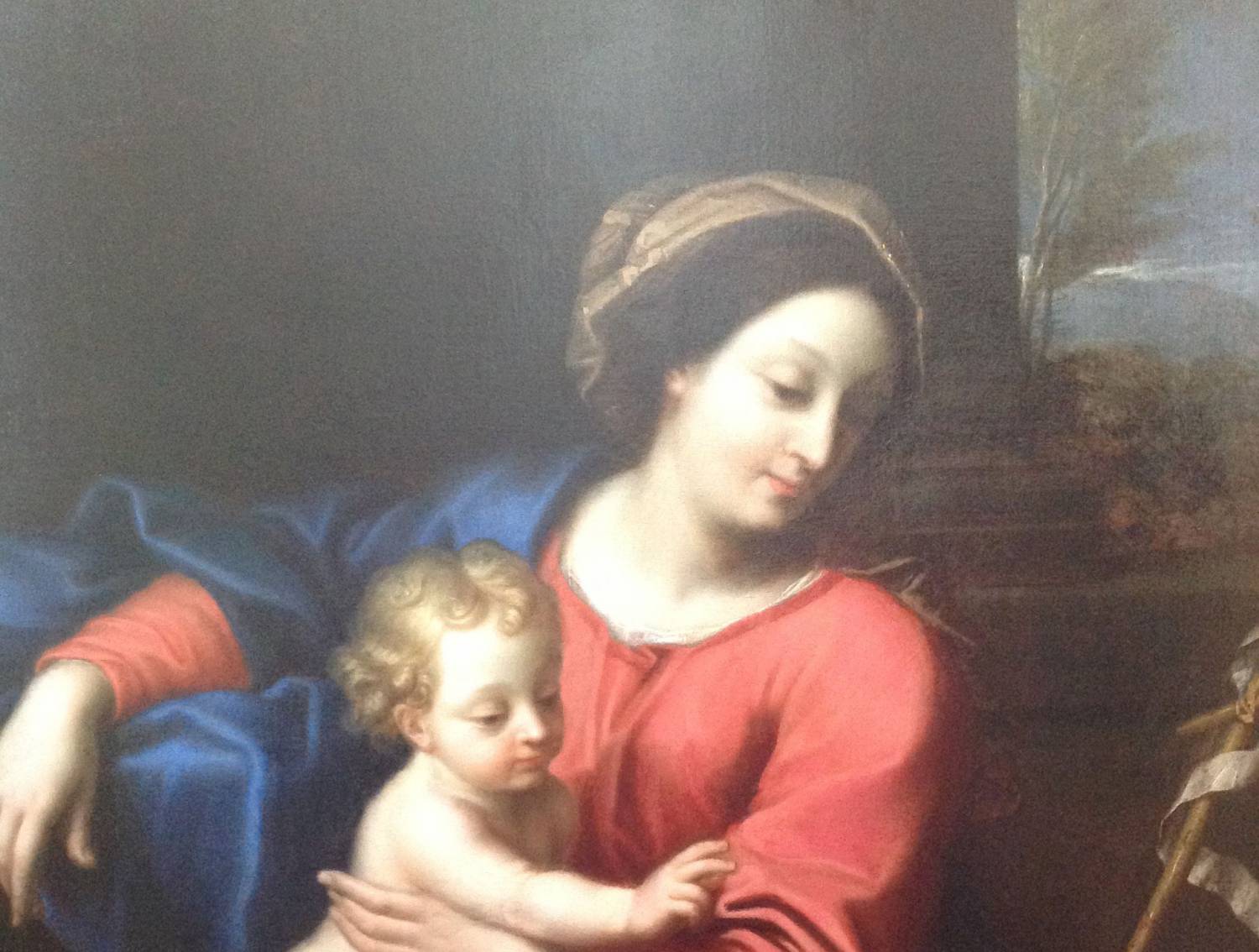 La Vierge et l'Enfant et Saint Jean-Baptiste (détail)