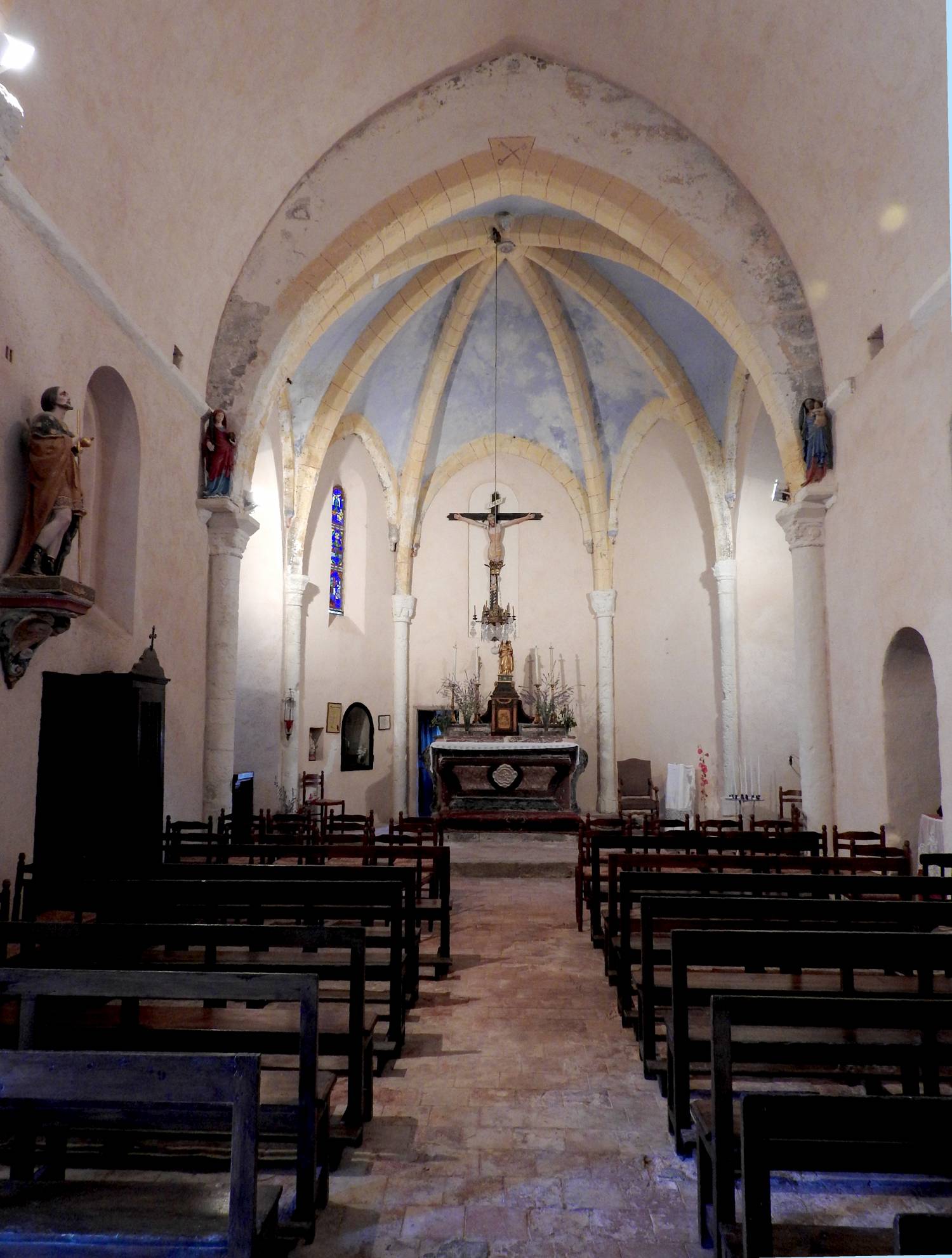 Fontjoncouse (11) Eglise Sainte-Léocadie - Sauvegarde de l'Art Français