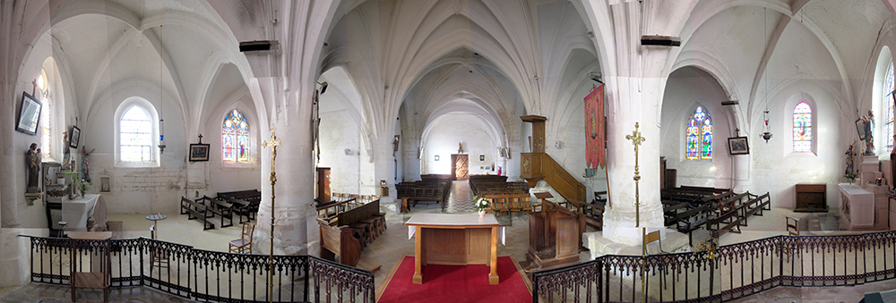 Panorama intérieur Dierrey-Saint-Pierre (10) - église Saint-Pierre-es-Liens - La Sauvegarde de l'Art Français