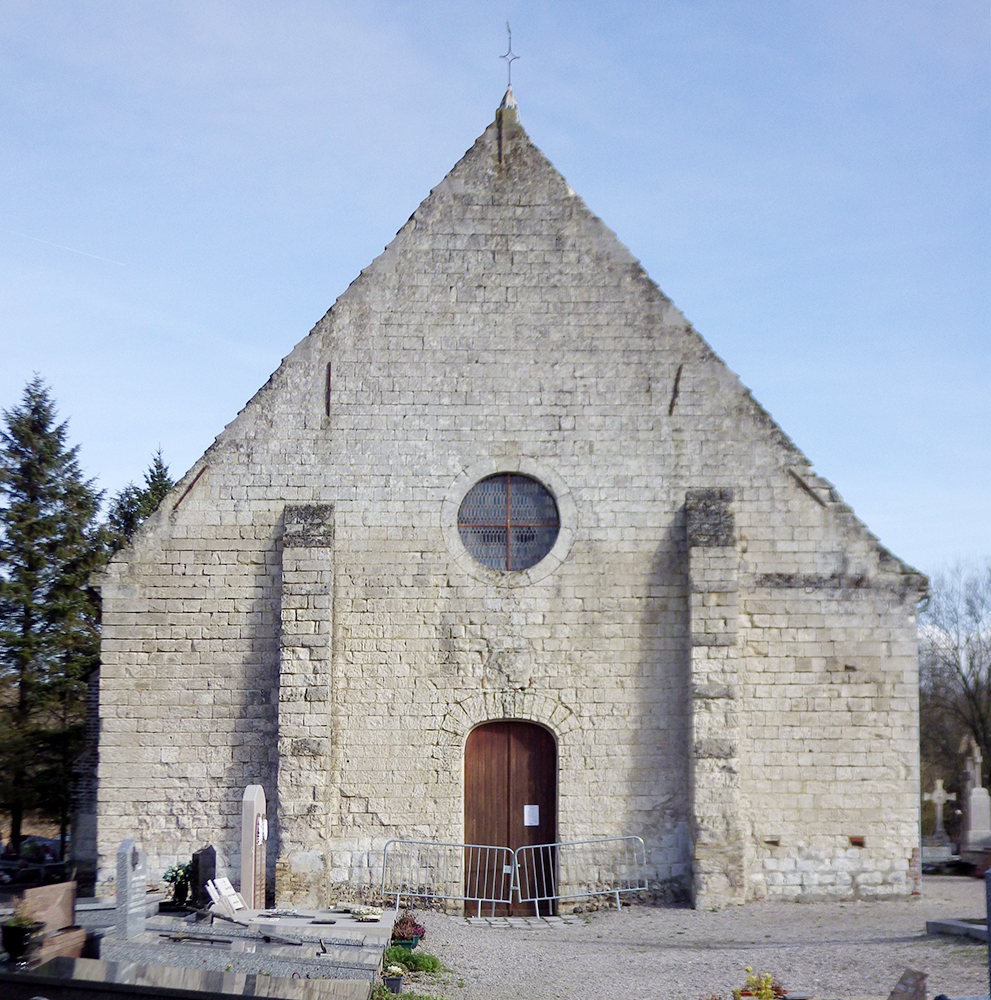 pignon ouest Nielles-les-Ardres (62) - église Saint-Pierre - La Sauvegarde de l'Art Français